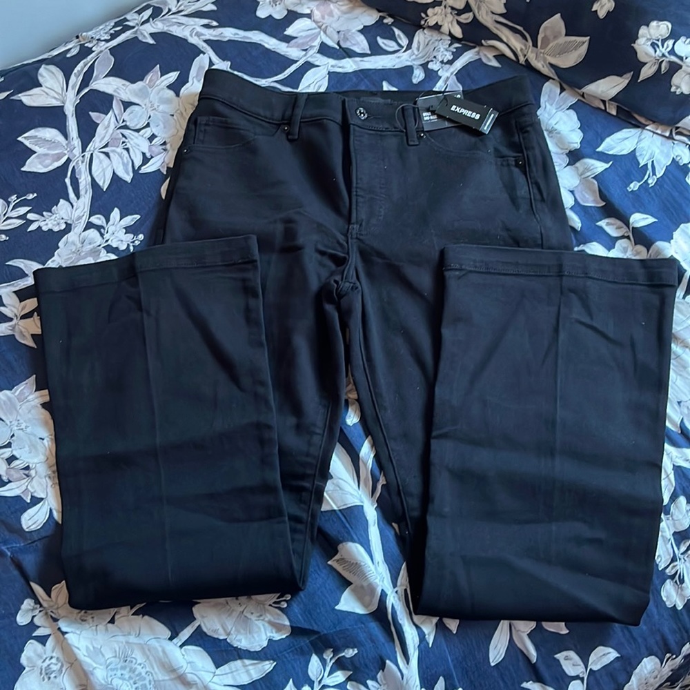 COPY - Express women black boot mid rise jeans size 8S
